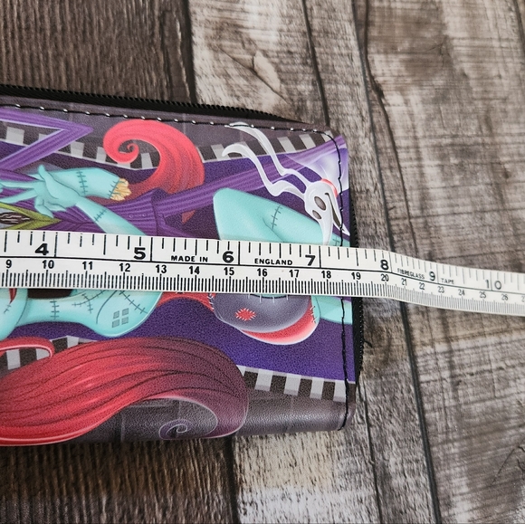 Nightmare Before Christmas Jack and Sally Horror Tim Burton Zippered Wallet - Picture 7 of 9